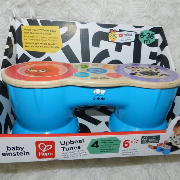 Baby Einstein Upbeat Tunes Magic Touch Wooden Drum Musical Toy🆕Ships Fast💨⚡🚚 - Picture 2 of 14